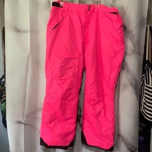 Plus size snow pants. Pink 2XL.